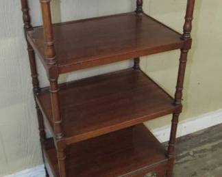 Mahogany Shelf Table w/Drawer in Bottom