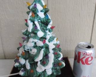 Vintage Ceramic Lighted Christmas Tree