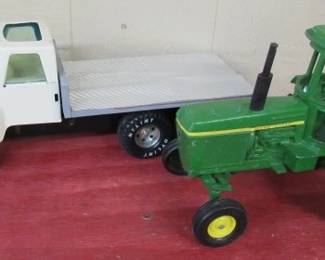 Toy Truck & John Deere Tractor