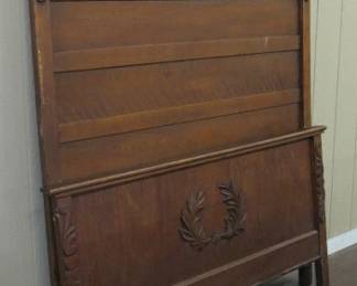 Tall Bed w/Carvings & Rails