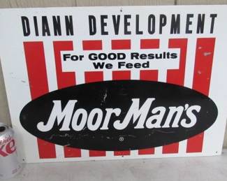 Metal Moor Man's Feed Sign