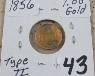 1856 Gold $1.00 Coin
