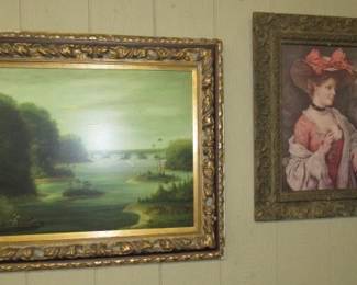 Oil on Canvas & Lady Picture