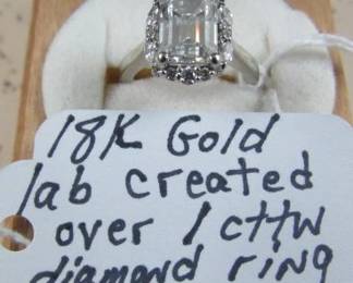18K Gold Lab Created Diamond Ring - Over 1 cttw - By Brilliant Earth