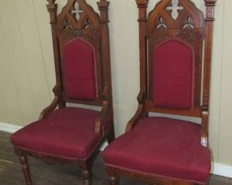 Pair of Tall Back Chairs