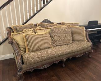 Sofa with matching loveseat and chair .    Sofa is 300