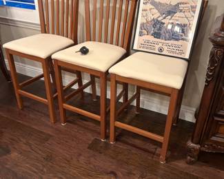 Three barstools 