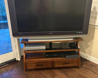 Flat screen tv   150.  Wii game and Sony PlayStation 