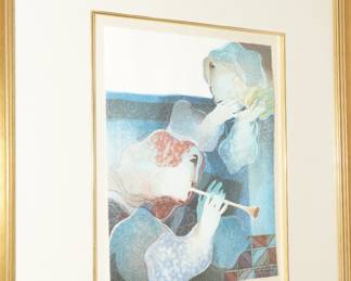 "Trumpeta" Lithograph - Sunol Alvar