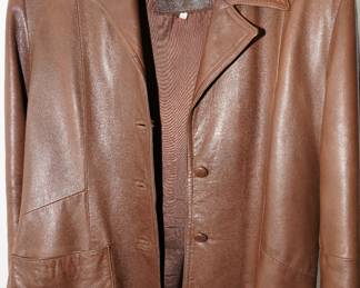 Vera Palle Brown Leather Coat