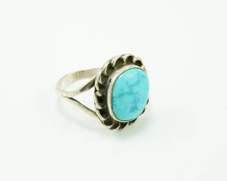 Old Pawn Blue Turquoise Ring