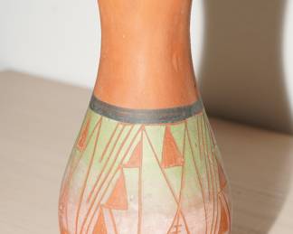 Tall Terracotta Vase - Rosebud Sioux Tribe, Star Boy