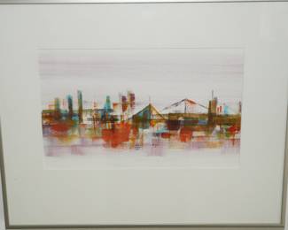 "City Night" Watercolor by Alvear