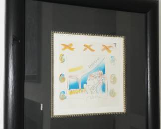 "Atlantis" Mixed Media over Lithograph by Peter Max