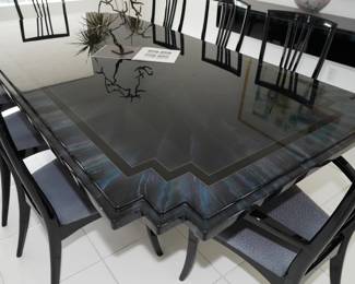 This beautiful Parnian Collection Dining Table is a fantastic statement piece.