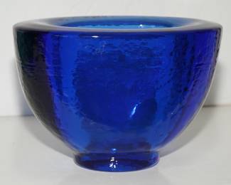 Cobalt Blue Kosta Boda Anne Ehrner Glass Bowl