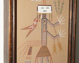 "Lightning Girl" Sand Painting - John L. Begay