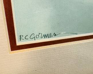 RC Gorman Signed "Angelinas Shawl" Native American Woman Framed Print