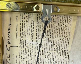 RC Gorman Signed "Angelinas Shawl" Native American Woman Framed Print