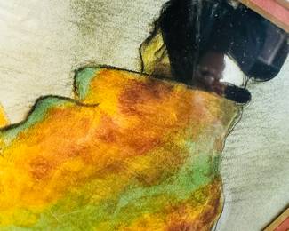 RC Gorman Signed "Angelinas Shawl" Native American Woman Framed Print