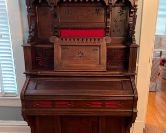 Antique Walnut Pump Organ