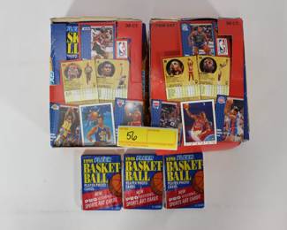 56. 2 Boxes Fleer 1991 Basket Ball Trading Cards