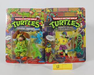 12. 2PC TMNT Sgt. Bananas & Mondo Gecko Figures