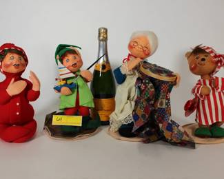 64. 4PC Annalee Holiday Figures