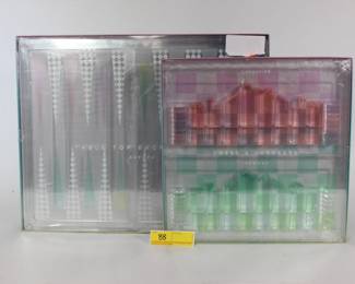 88. 2PC Lucite Chess & Backgammon Sets