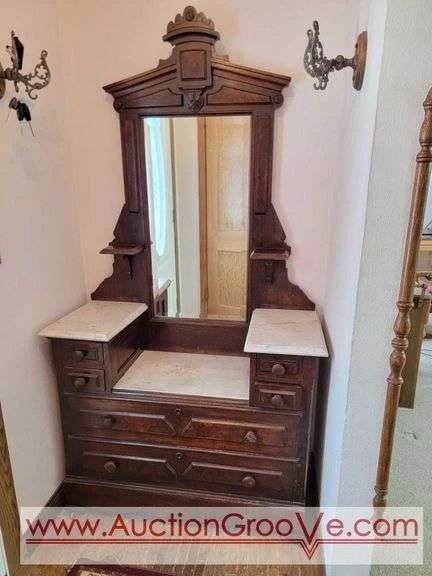 1 Antique Marble Top Bancroft Dyers Furniture