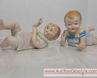 Vintage Bisque German Piano Babies.