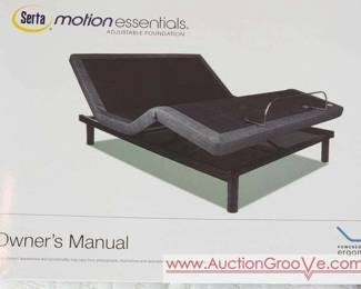 3 Serta Full Size Mattress with Adjustable Foundation. Mattress has a 2018 date.