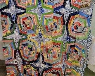 11 70 x 82 Crazy Quilt work in progress