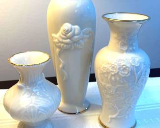 Trio of Lenox Vases