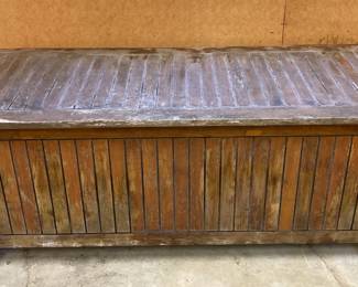 Large Teak Garden Bench For Refinishing