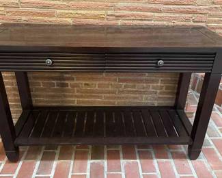 Entry Hall Table With Double Drawers 