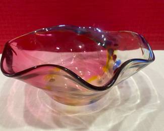 Kenneth Marine Art Glass Bowl