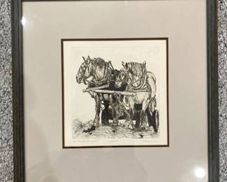 Taryn Is He Back Yet Signed Etching 