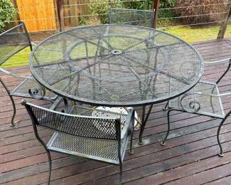 Wrought Iron Patio Table Chairs