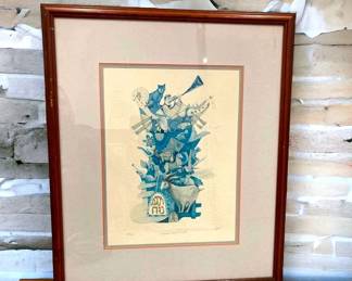 Amram Ebgi Animals Board The Ark Limited Edition Mixed Media Signed