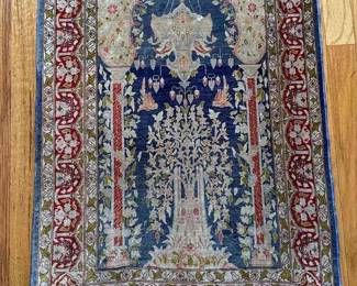 Silk Hereke Prayer Rug