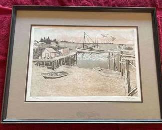 Polly Chase Colored Etching Pier