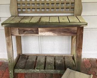 Wood Potting Bench