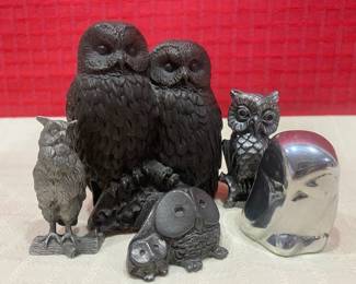 Collection Of Owl Figurines