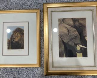 Dennis Curry Elephants Child  On His Guard Mylar Lithographs