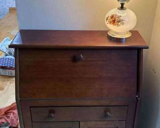 Hurricane Parlor Lamp Small Drop Front Desk