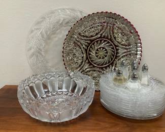 Waterford Crystal Dessert Plates And Bowl 