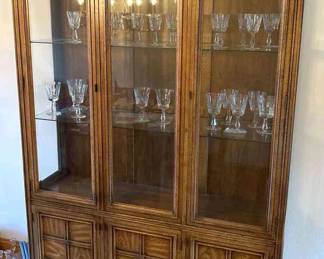 Bernhardt Flair Campaign Style Lighted Cabinet