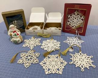 Lenox And Waterford Christmas Ornaments