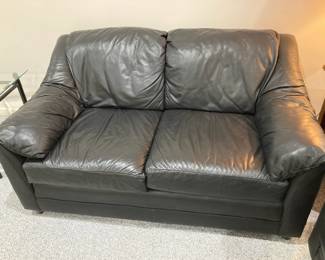 Over sized loveseat in black